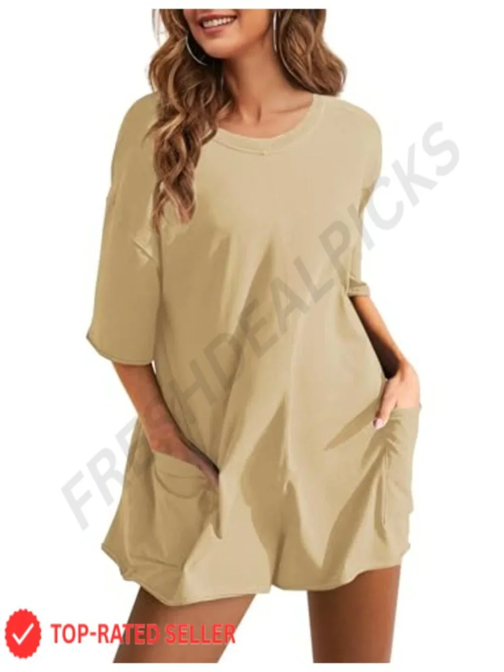 Oversized Romper Short Sleeve Casual Cotton Spandex Loose Jumpsuit Summer